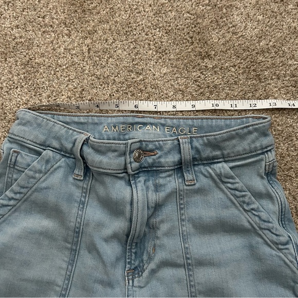 American Eagle Super baggy hi rise wide leg utility jeans 0 - Picture 6 of 10